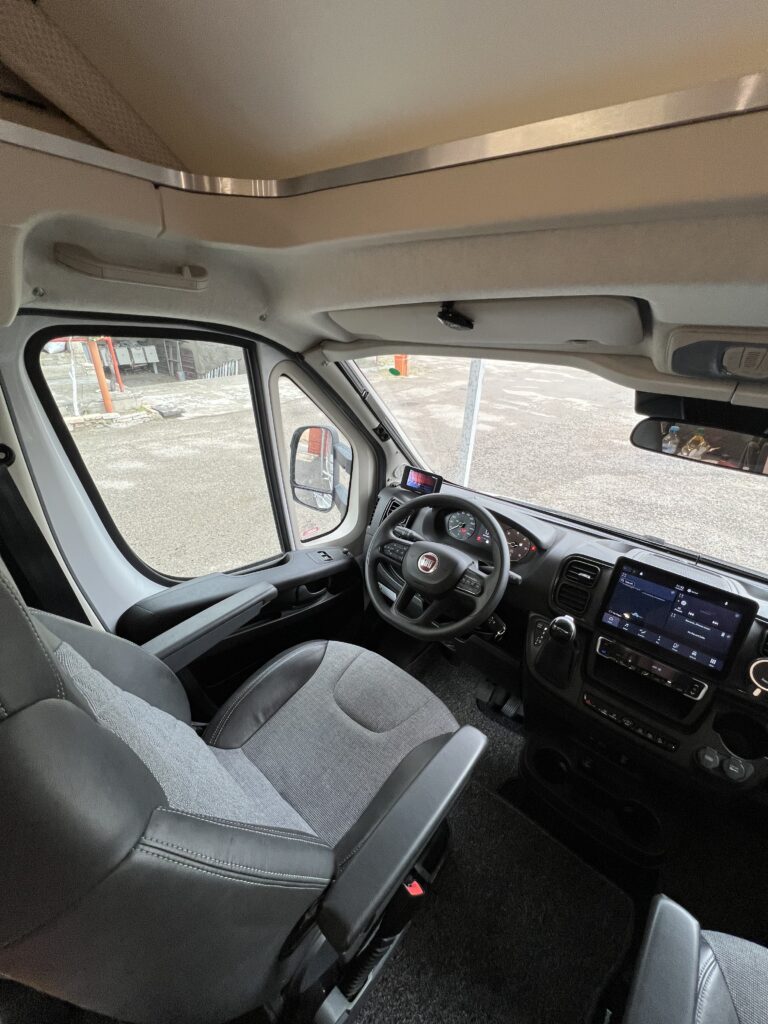 Adria Coral XL 670 driver's cab and dashboard