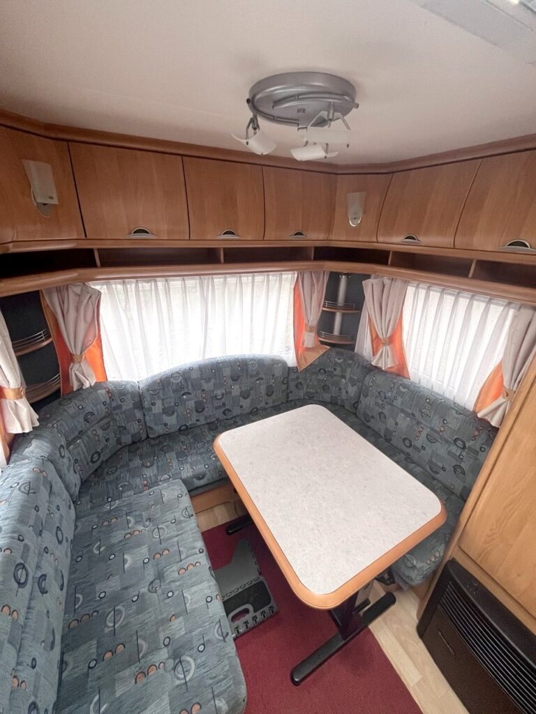 Hobby caravan dinette and table