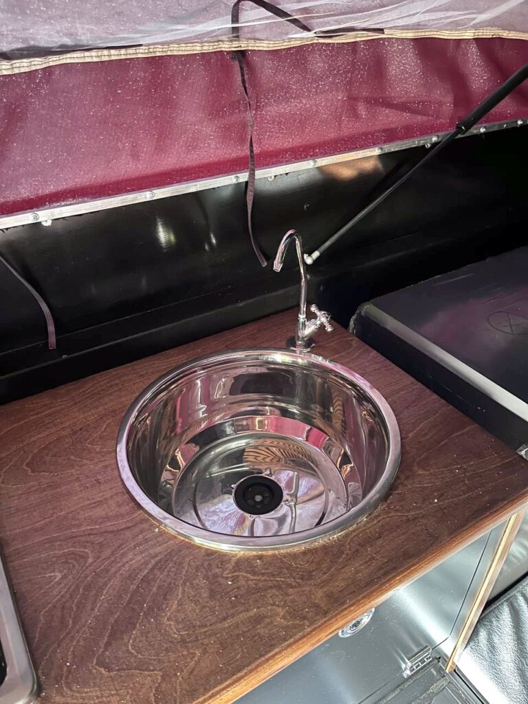 Simorgh truck camper stainless steel sink